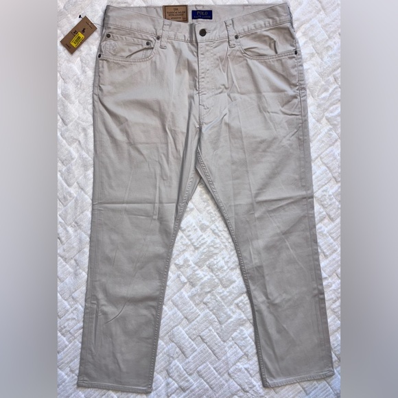 Polo Ralph Lauren Surplus Khaki Varick Slim Fit Sateen Stretch Pants 36W NWT - Picture 4 of 9